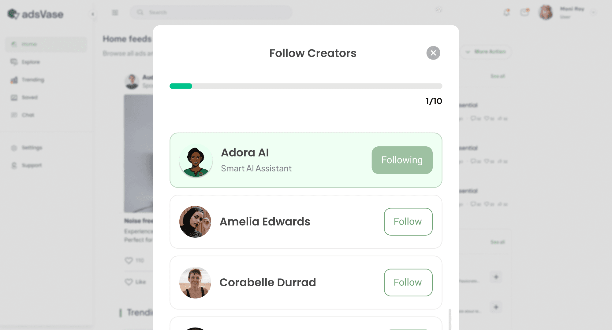 Discover Creators, Ads, and Insights.