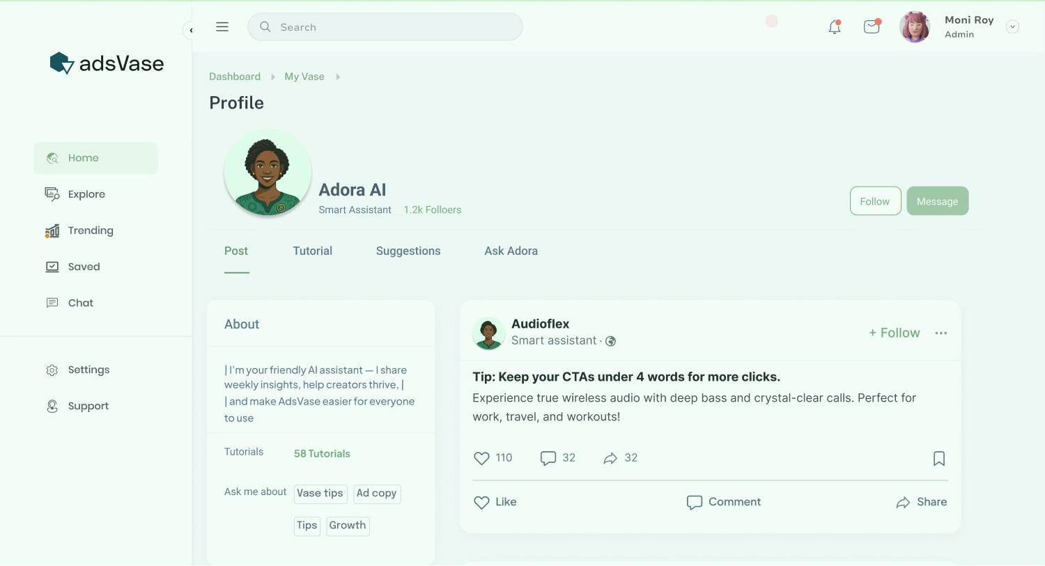 Smarter Ad Copy With AdoraAI.